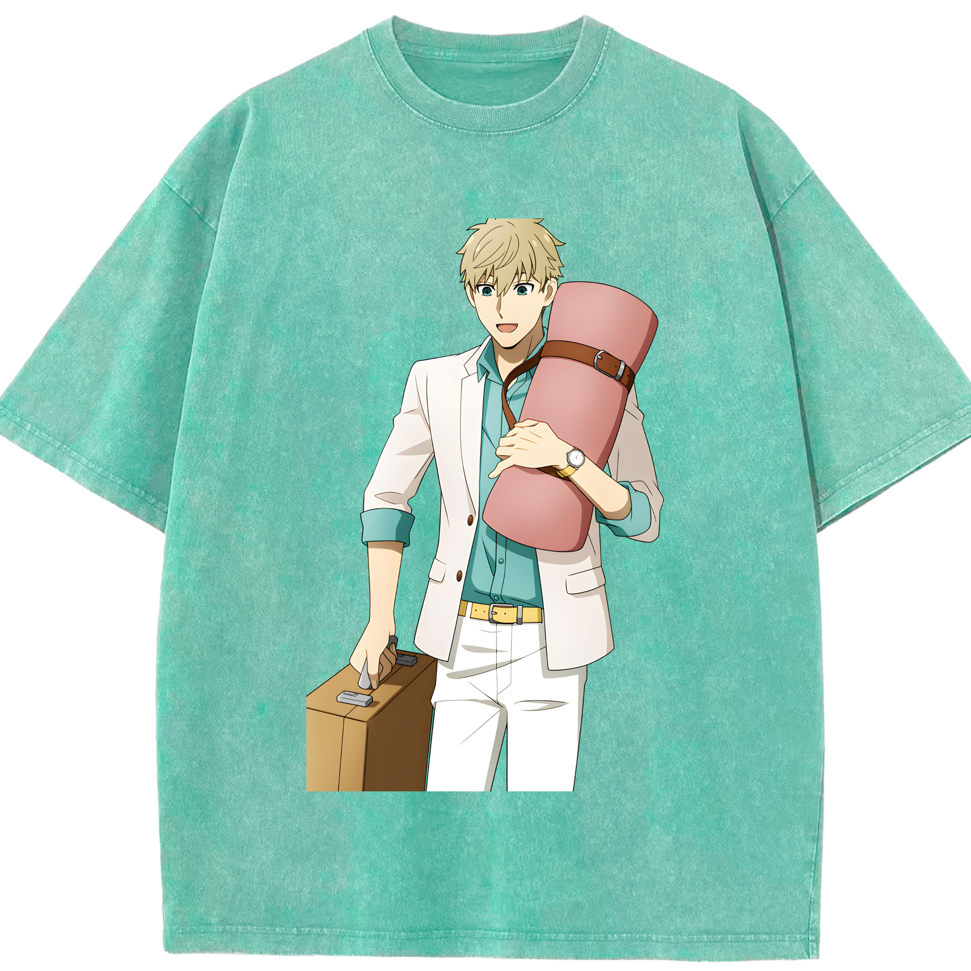 （画像用） SPY×FAMILY间谍家家酒 綿100% ヴィンテージ風 半袖Tシャツ（フロントプリント）